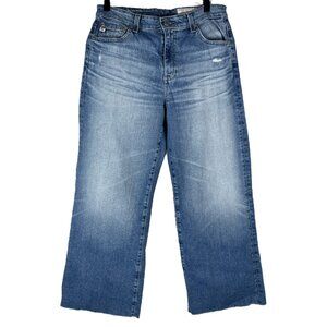 AG Adriano Goldschmied Womens Saige Wide Leg Crop Jeans in High-Rise Fit Size 28